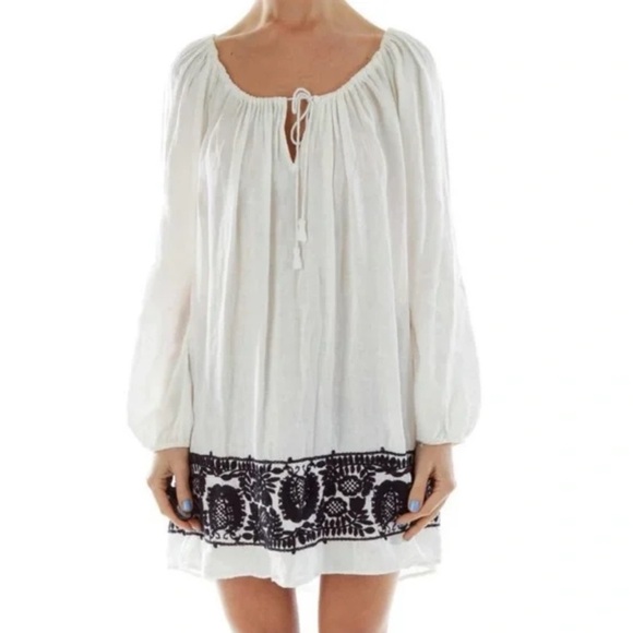 J. Crew White and Black Embroidered Dress - Picture 1 of 7